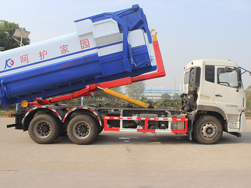 東風(fēng)天龍后八輪鉤臂車(chē)SCS5251ZXXDFH6車(chē)廂可卸式垃圾車(chē)